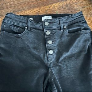 Loft Black Curvy Button-Fly Straight Jean-EUC, Size 6